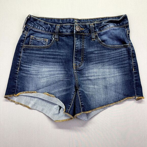 SO Women's Plus High Rise Shortie Shorts Blue Medium Wash Size‎ 11 - Picture 1 of 11